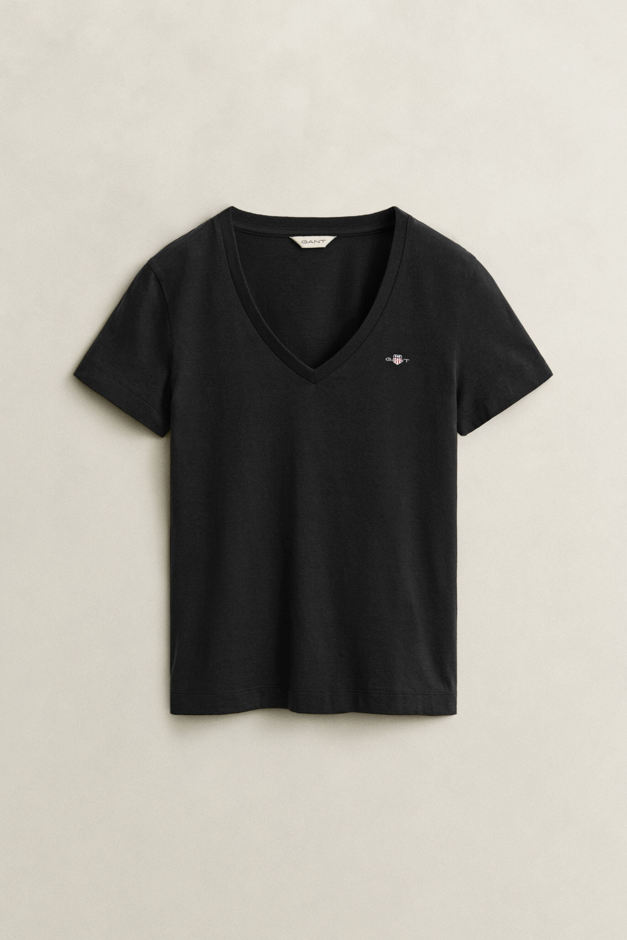 Shield V-Neck T-Shirt — BLACK