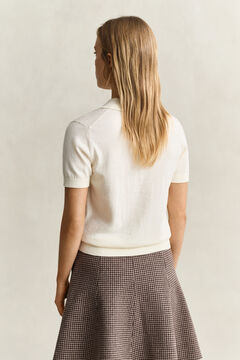 Light Knitted Polo Sweater — CREAM 2