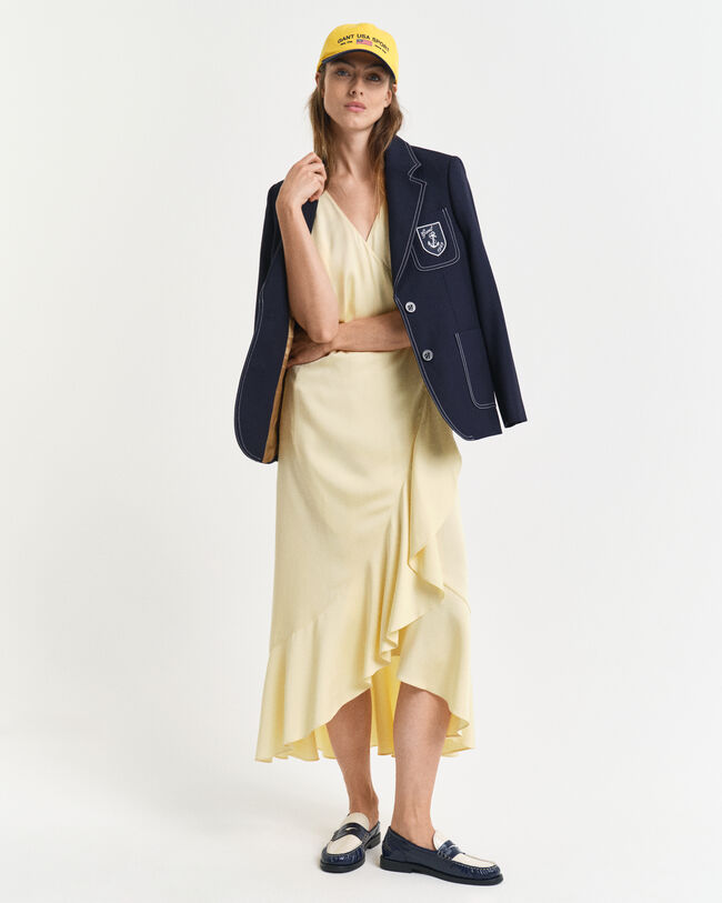 Frilly Short Sleeve Wrap Dress