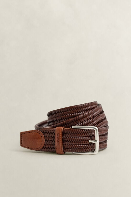 Braided Elastic Leather Belt