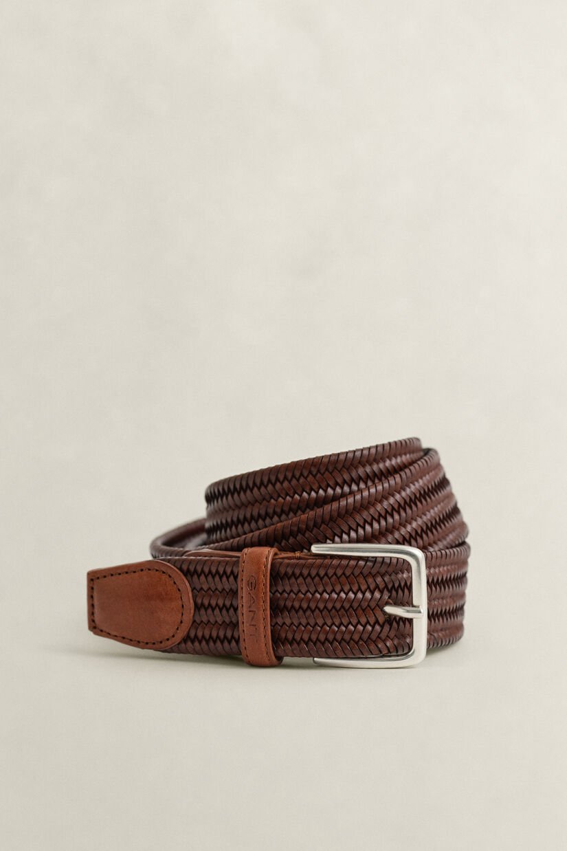 Braided Elastic Leather Belt