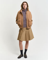 Striped Rib Long Sleeve Turtleneck Top