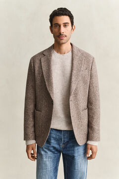 Wool Silk Jersey Blazer — CLAY BEIGE 7