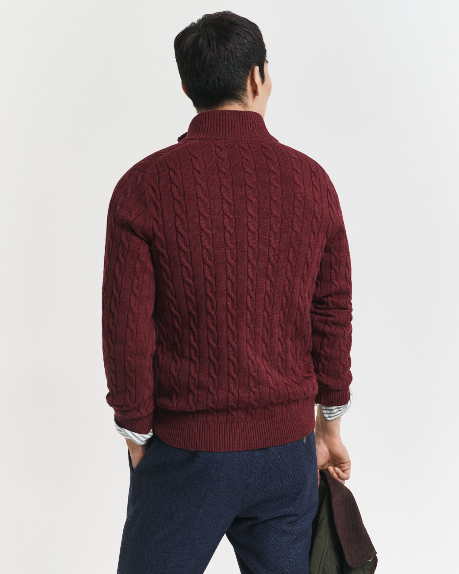 Cotton Cable Knit Half-Zip Sweater - GANT
