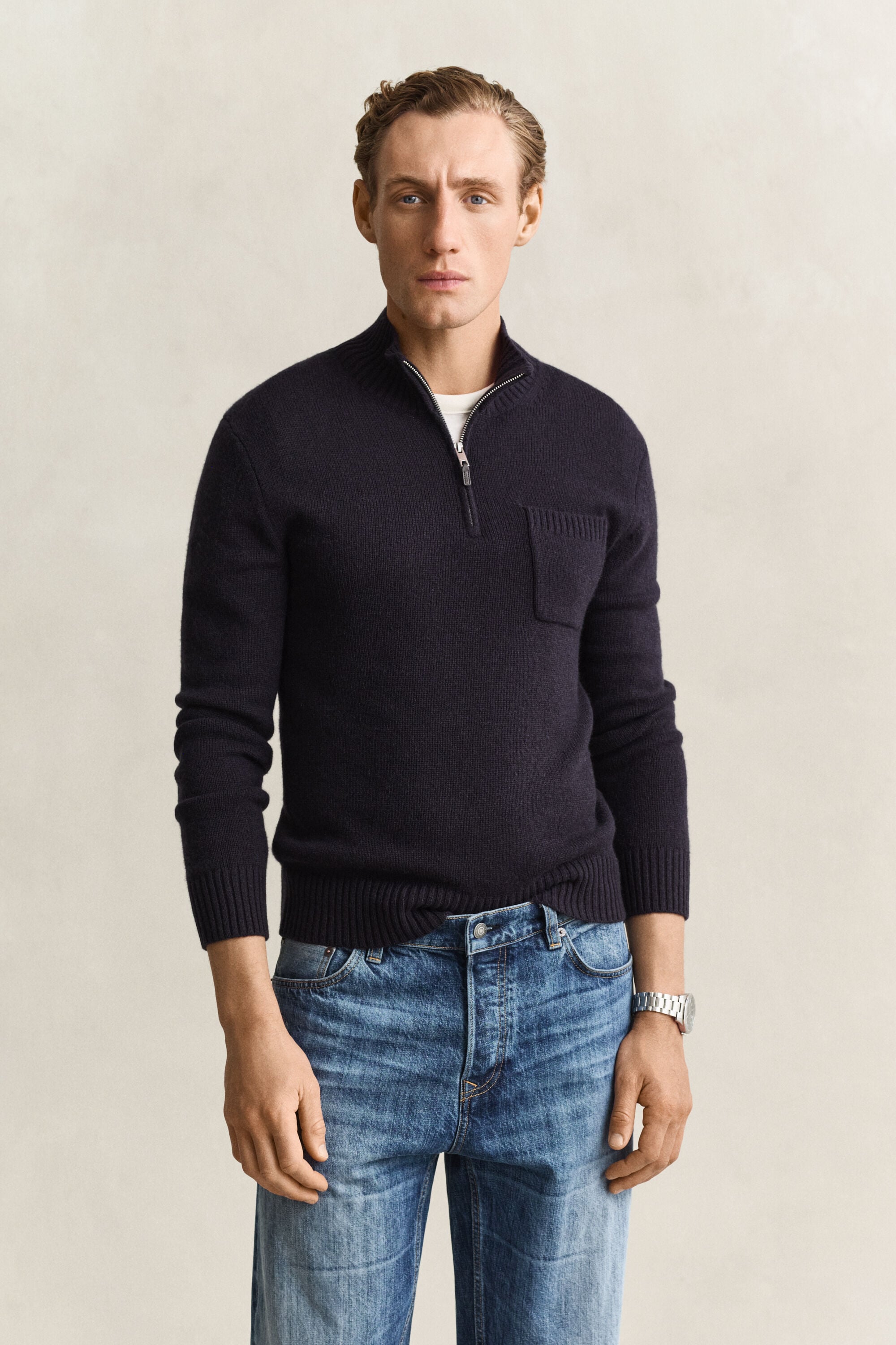Cashmere Half-Zip Sweater