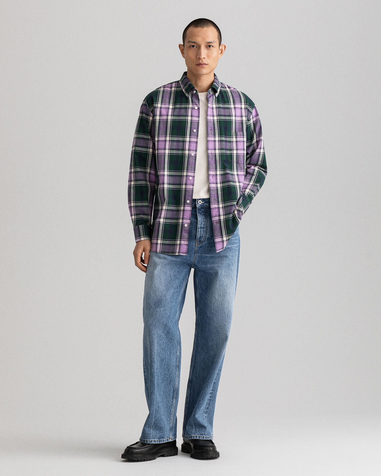 Oversized Twill Check Shirt