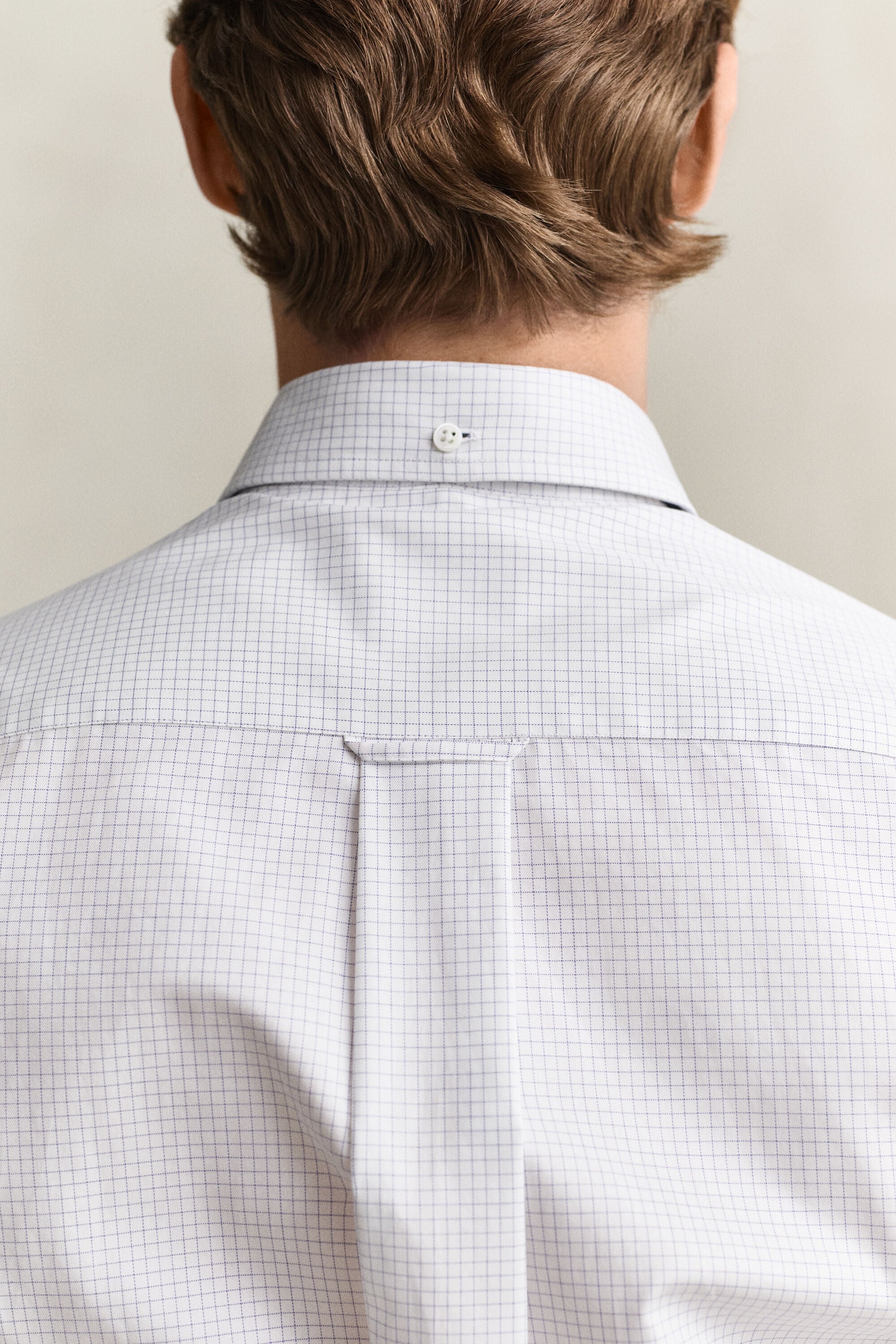 Checked Twill Dress Shirt