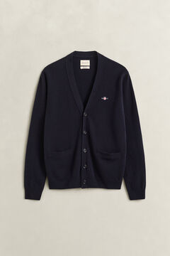 Lambswool V-Neck Cardigan — MARINE 1