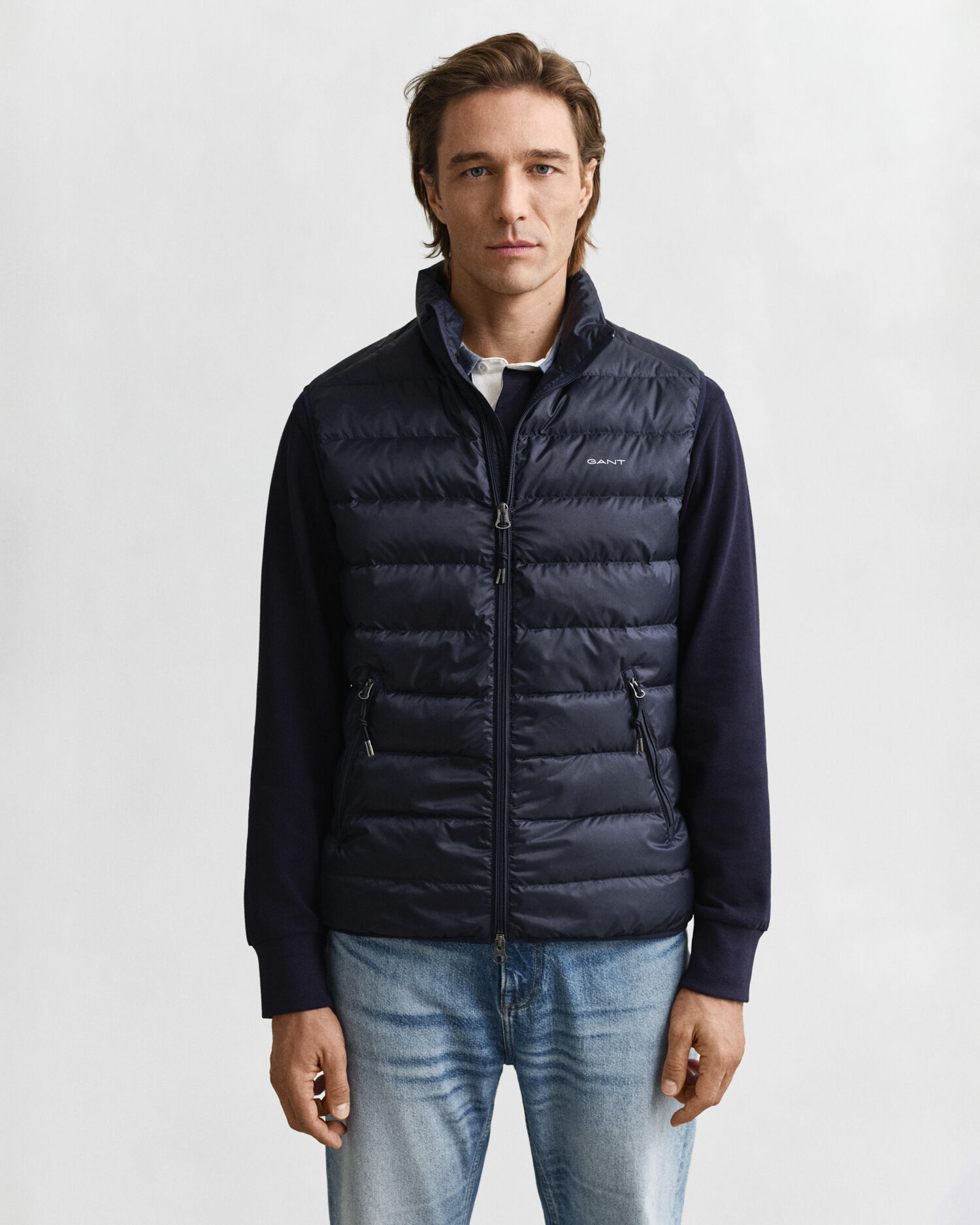 Light Down Vest — EVENING BLUE