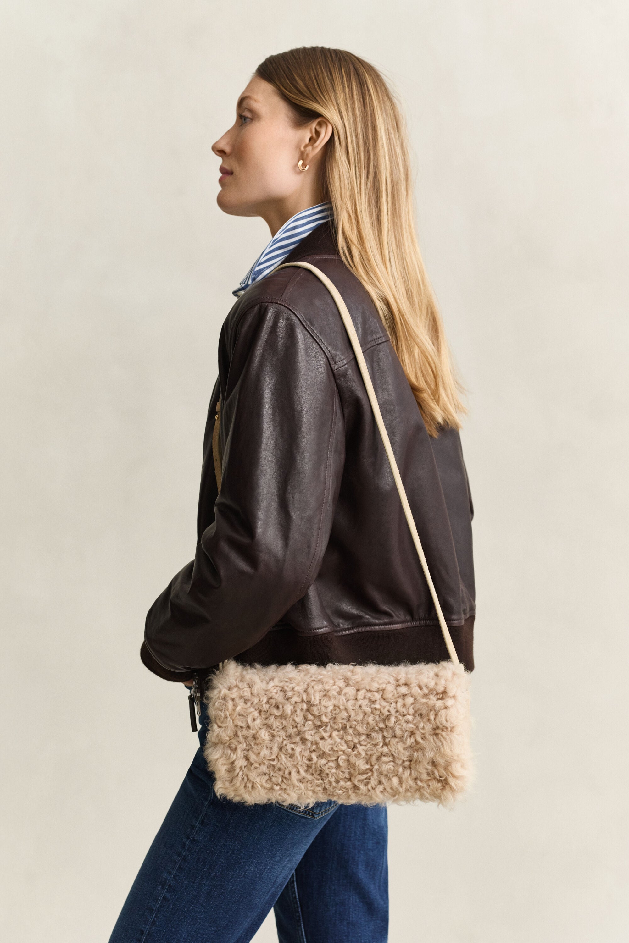 Shearling Clutch