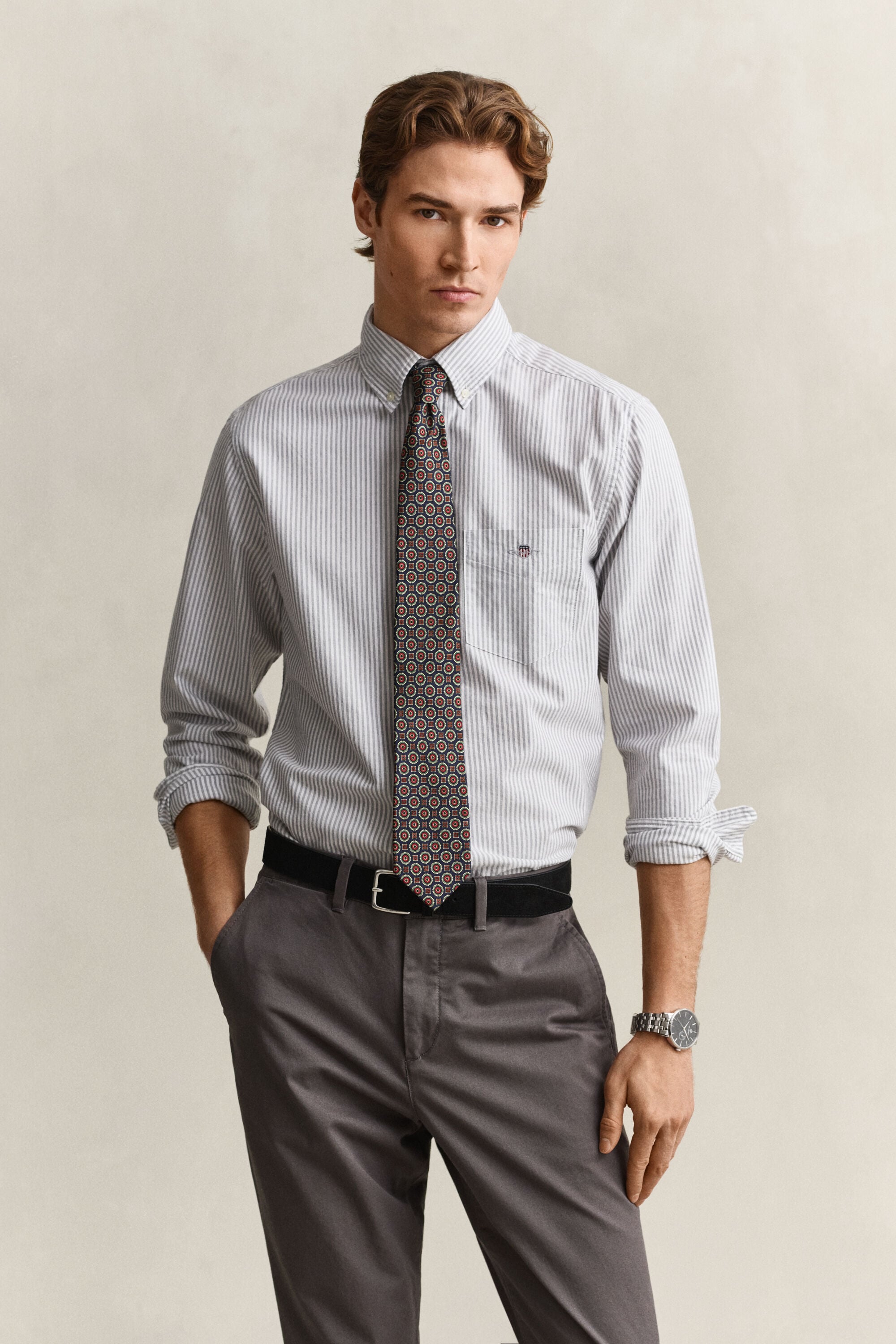 Banker Stripe Classic Oxford Shirt
