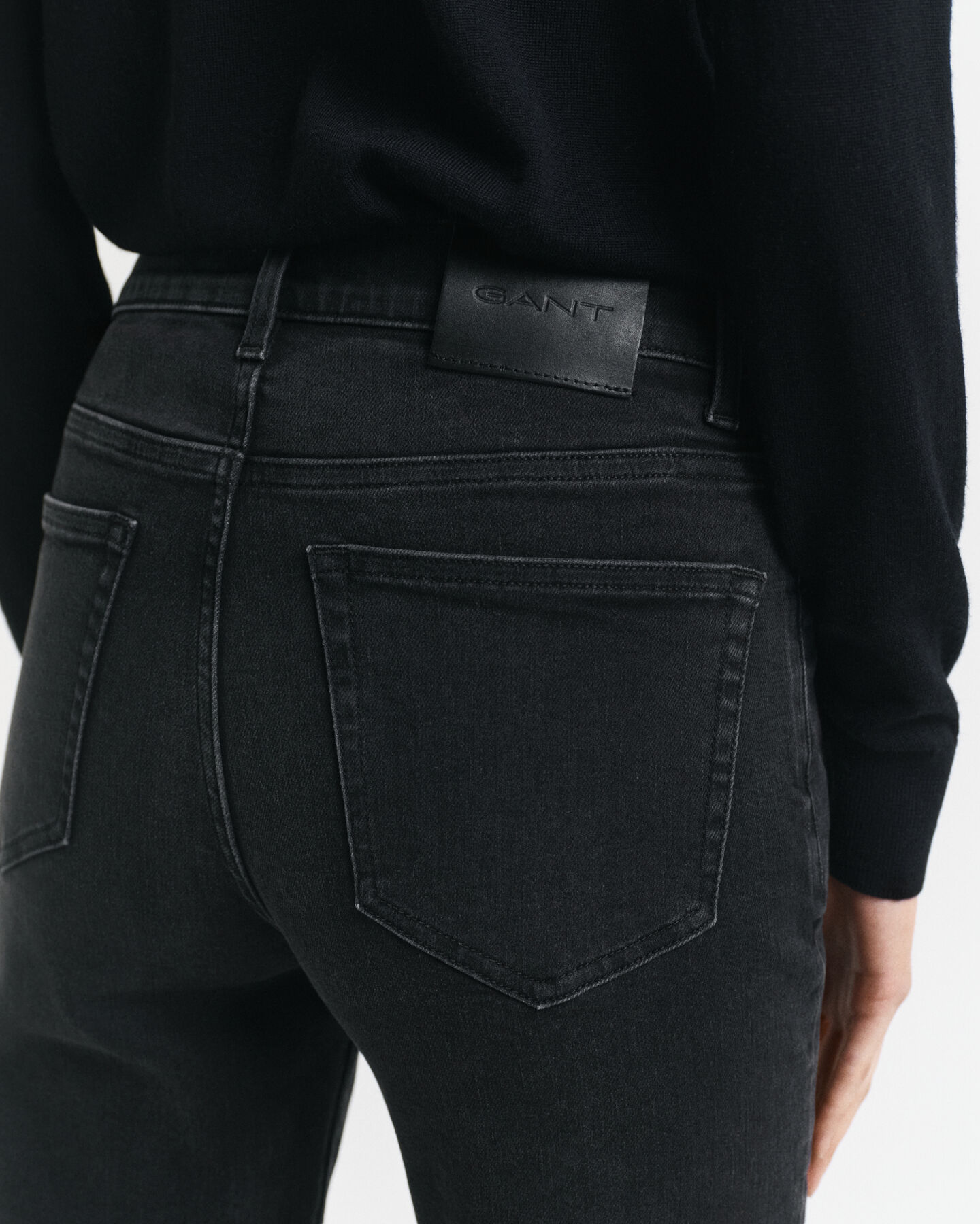 Slim Fit Cropped Black Jeans
