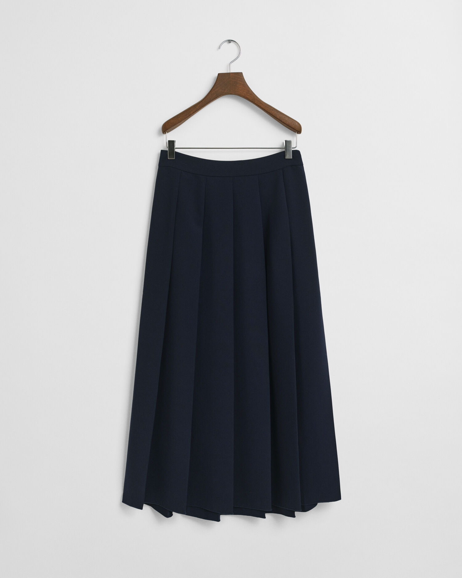 Wide Pleated Midi Skirt