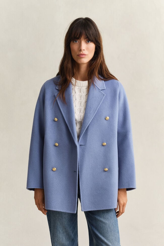 Handstitched Detail Pea Coat