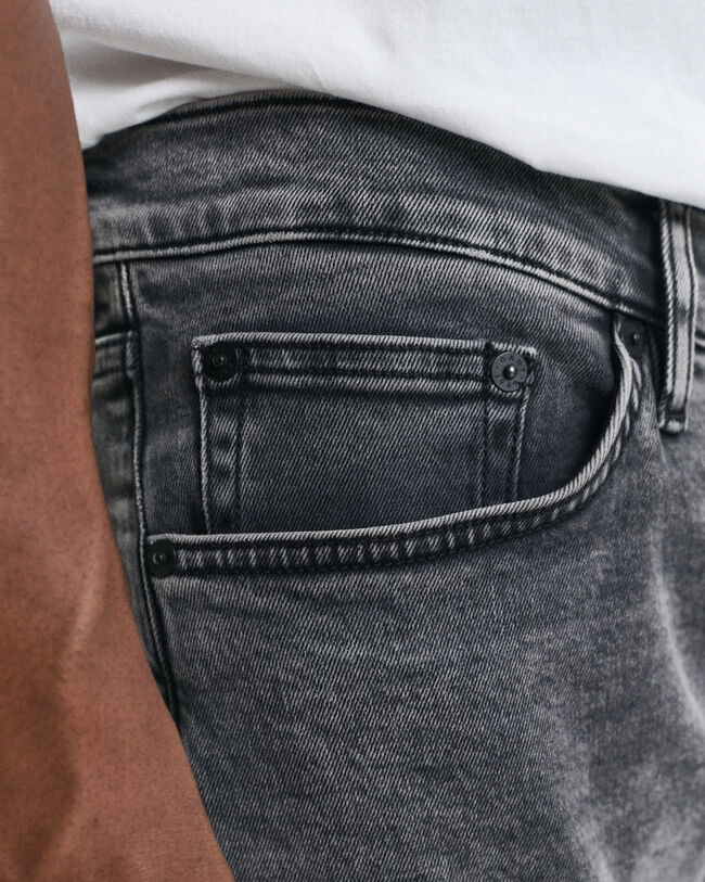 Slim Fit Black Wash Jeans