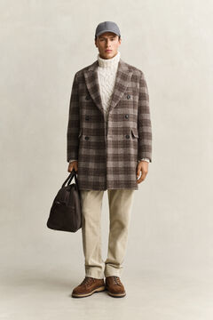 Double Breasted Wool Coat — SHADOW BROWN 8