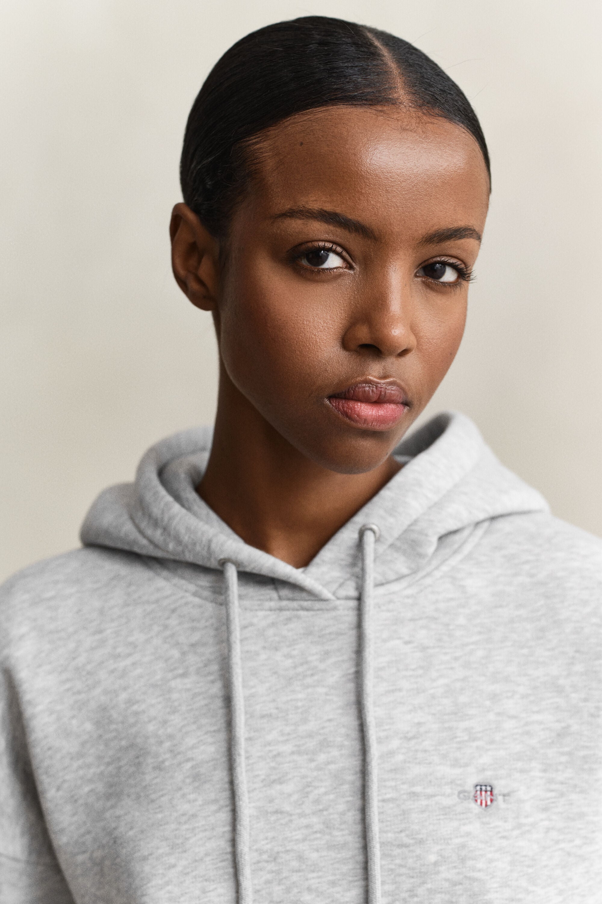 Shield Hoodie — LIGHT GREY MELANGE