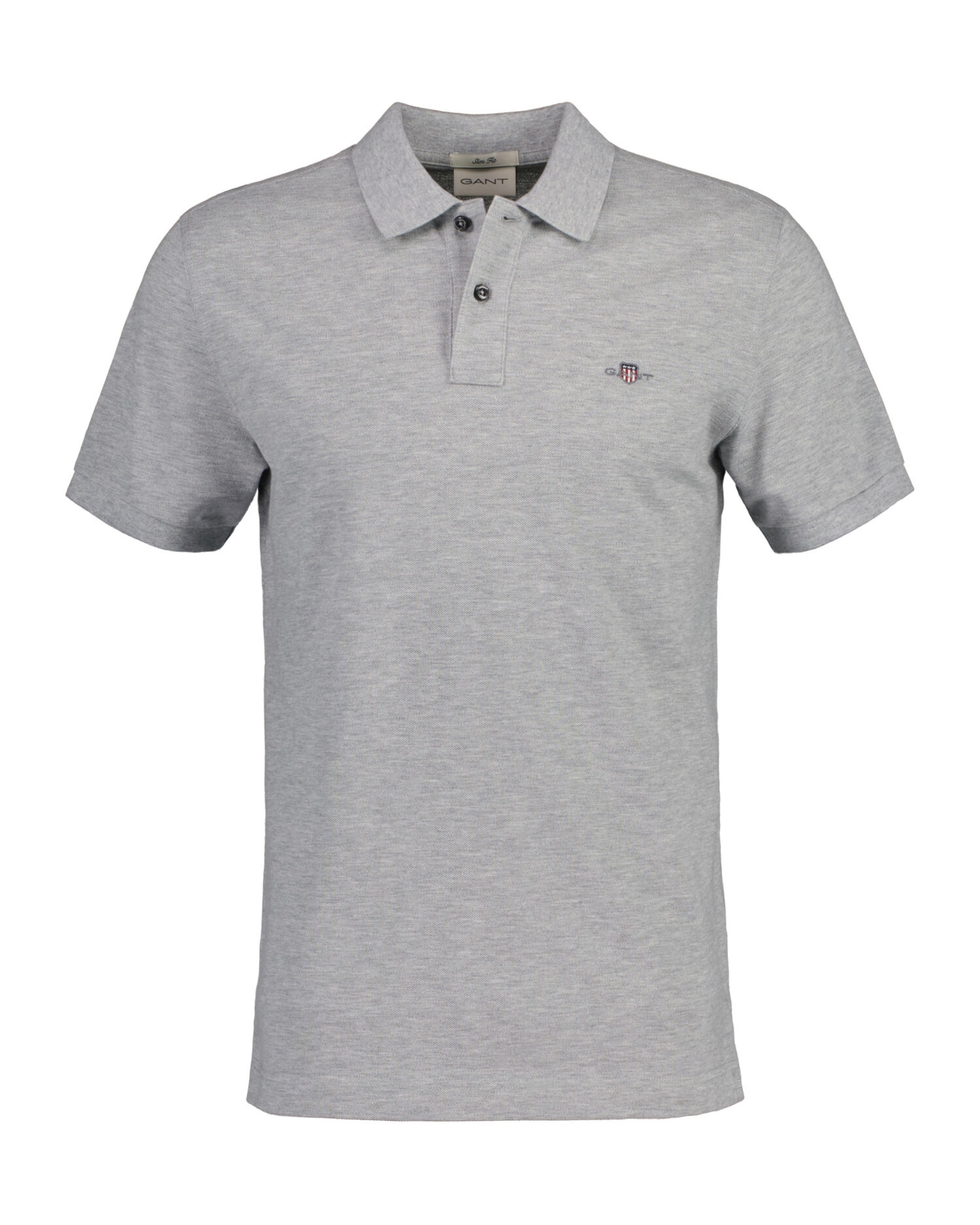 Classic Slim Polo Shirt — GREY MELANGE
