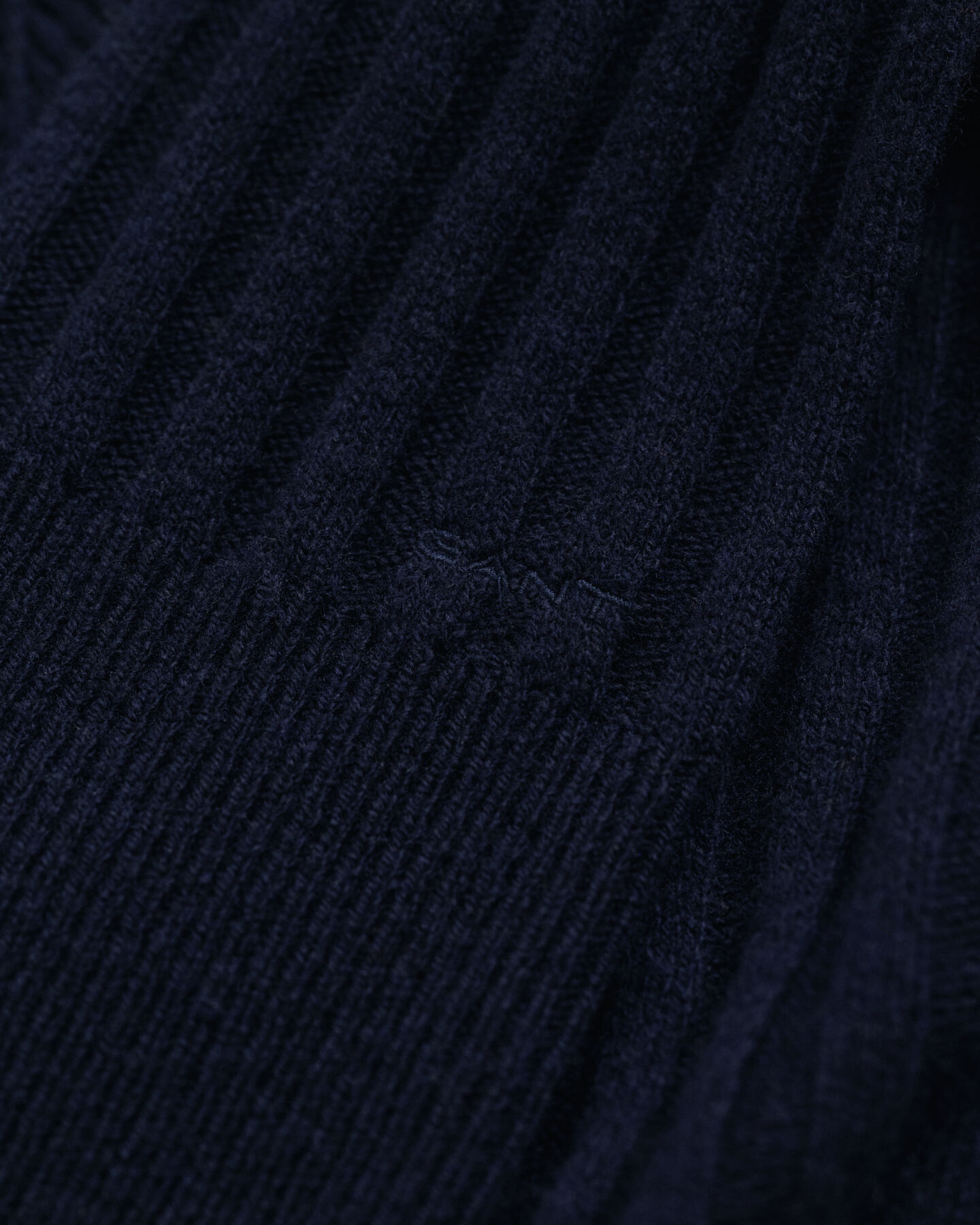 Ribbed Wool V-Neck Sweater