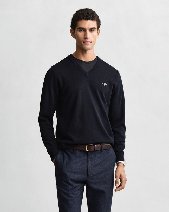 Classic Cotton V-Neck Sweater