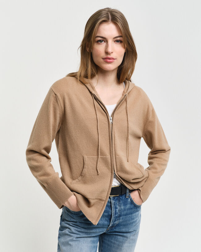 Superfine Lambswool Zip Hoodie