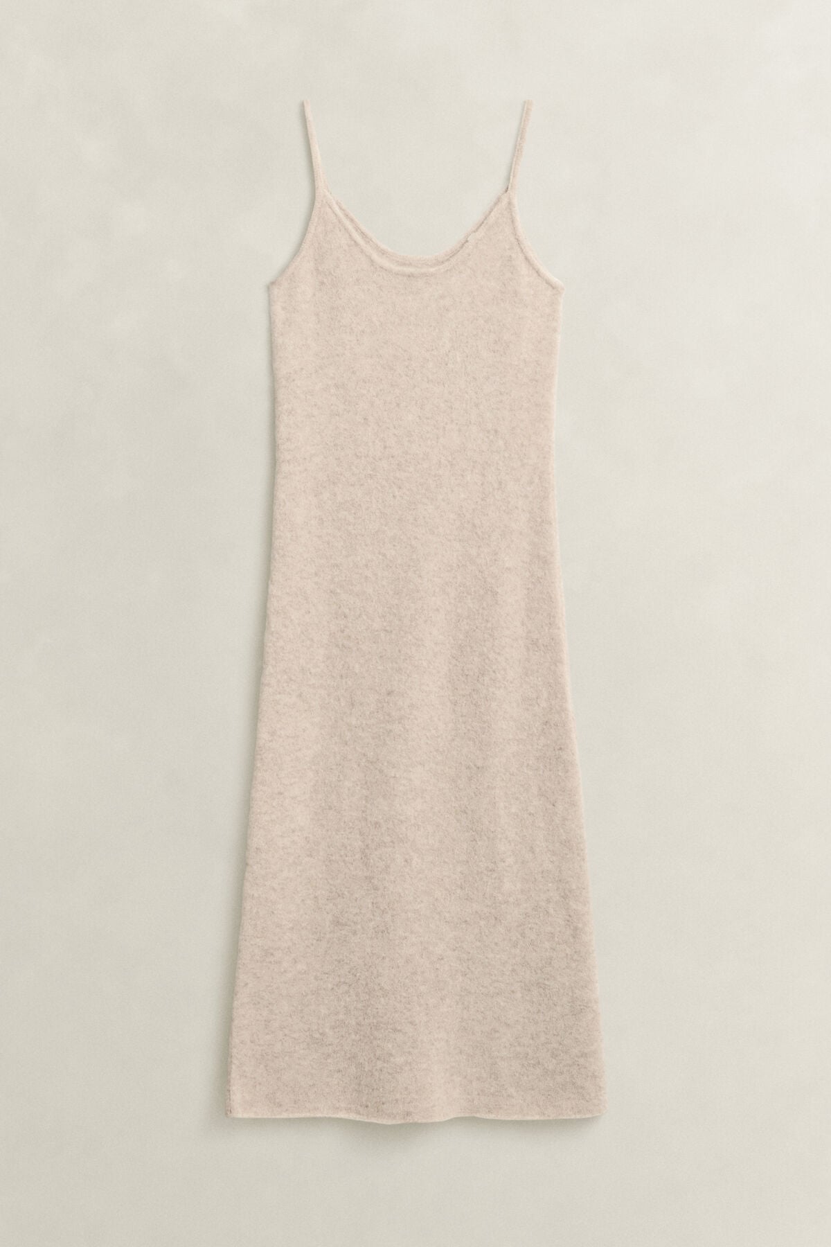 Strappy Knit Alpaca Wool Blend Dress — LIGHT BEIGE MELANGE