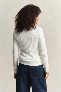 Cable Knit V-Neck Sweater