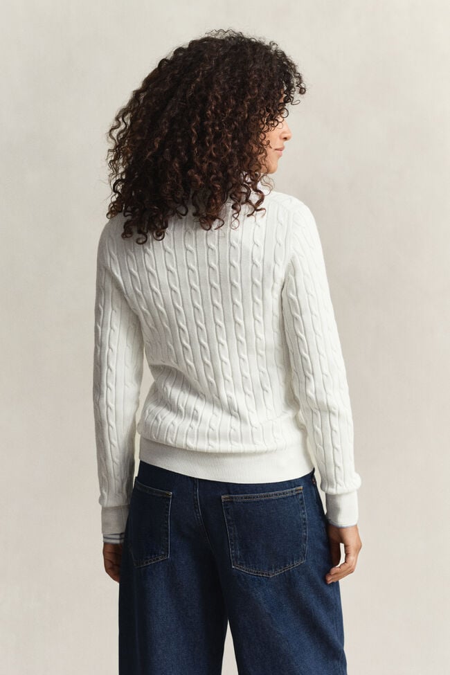 Cable Knit V-Neck Sweater