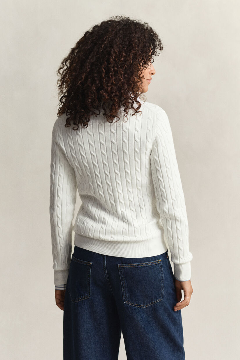 Cable Knit V-Neck Sweater