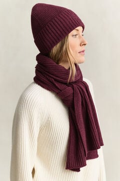 Embroidered Scarf & Beanie Gift Set — DARKENED WINE 4