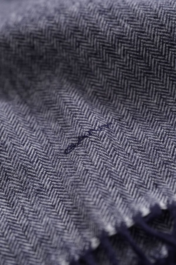 Herringbone Scarf — EVENING BLUE