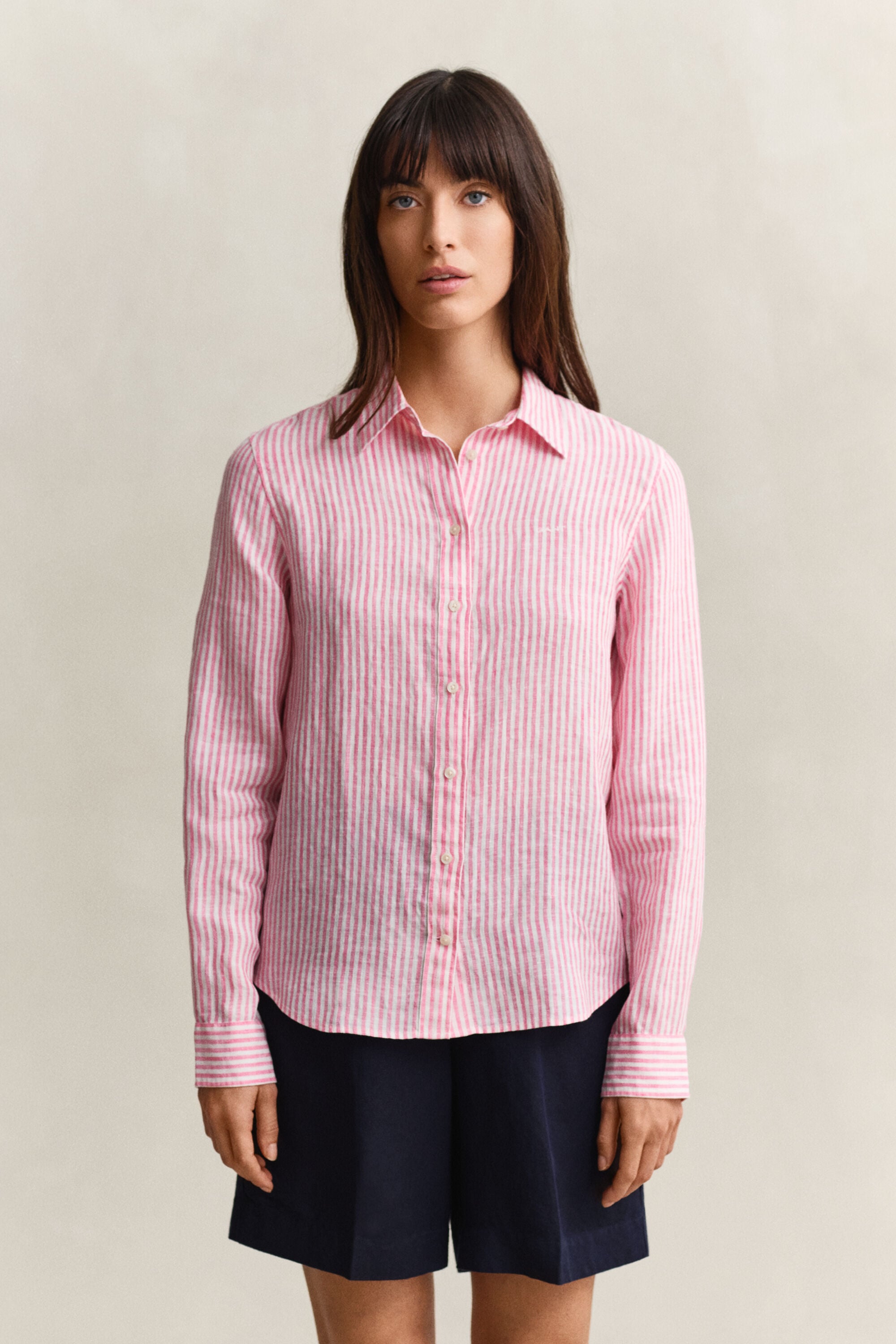 Regular Fit Striped Linen Shirt