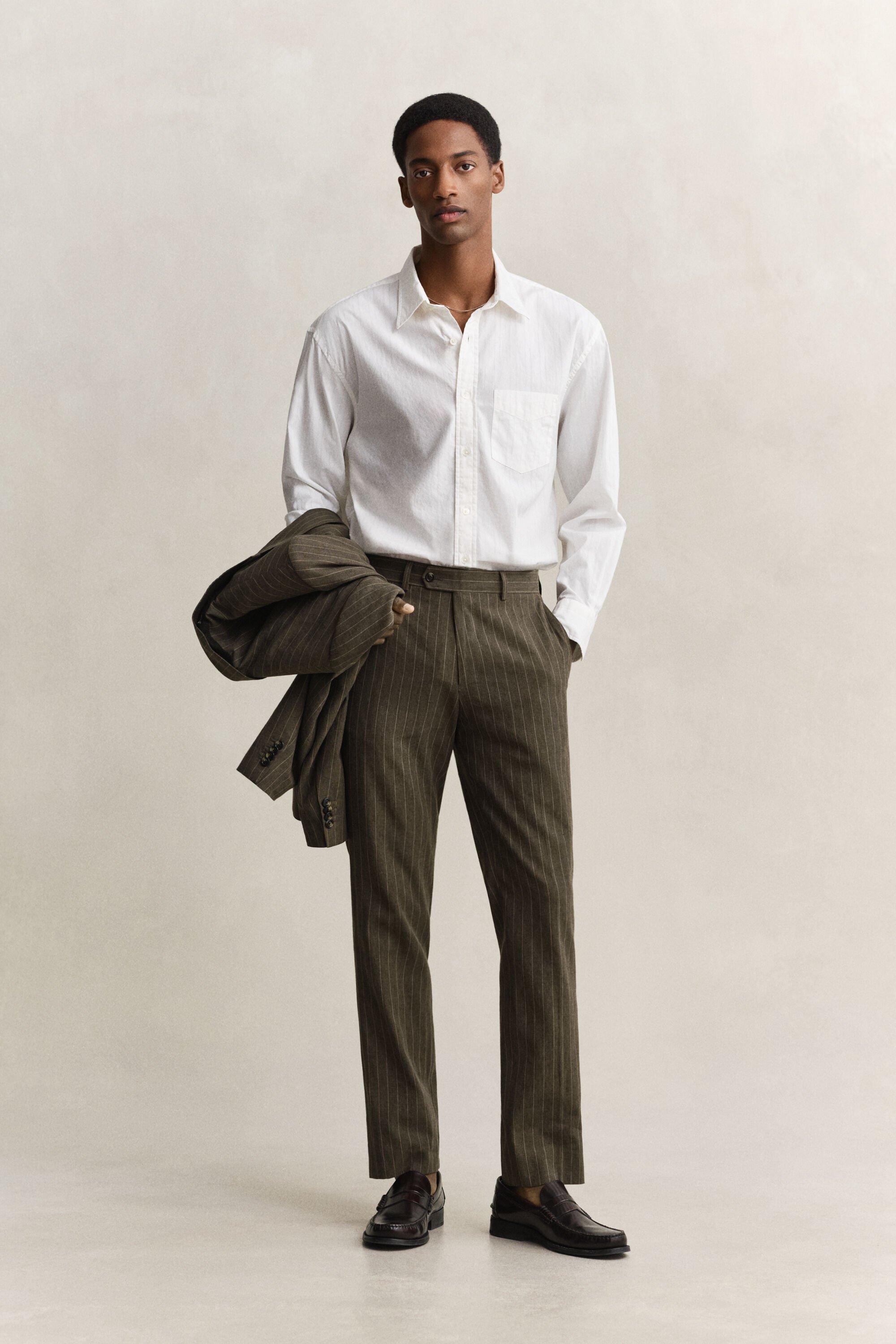 Pinstriped Suit Pants