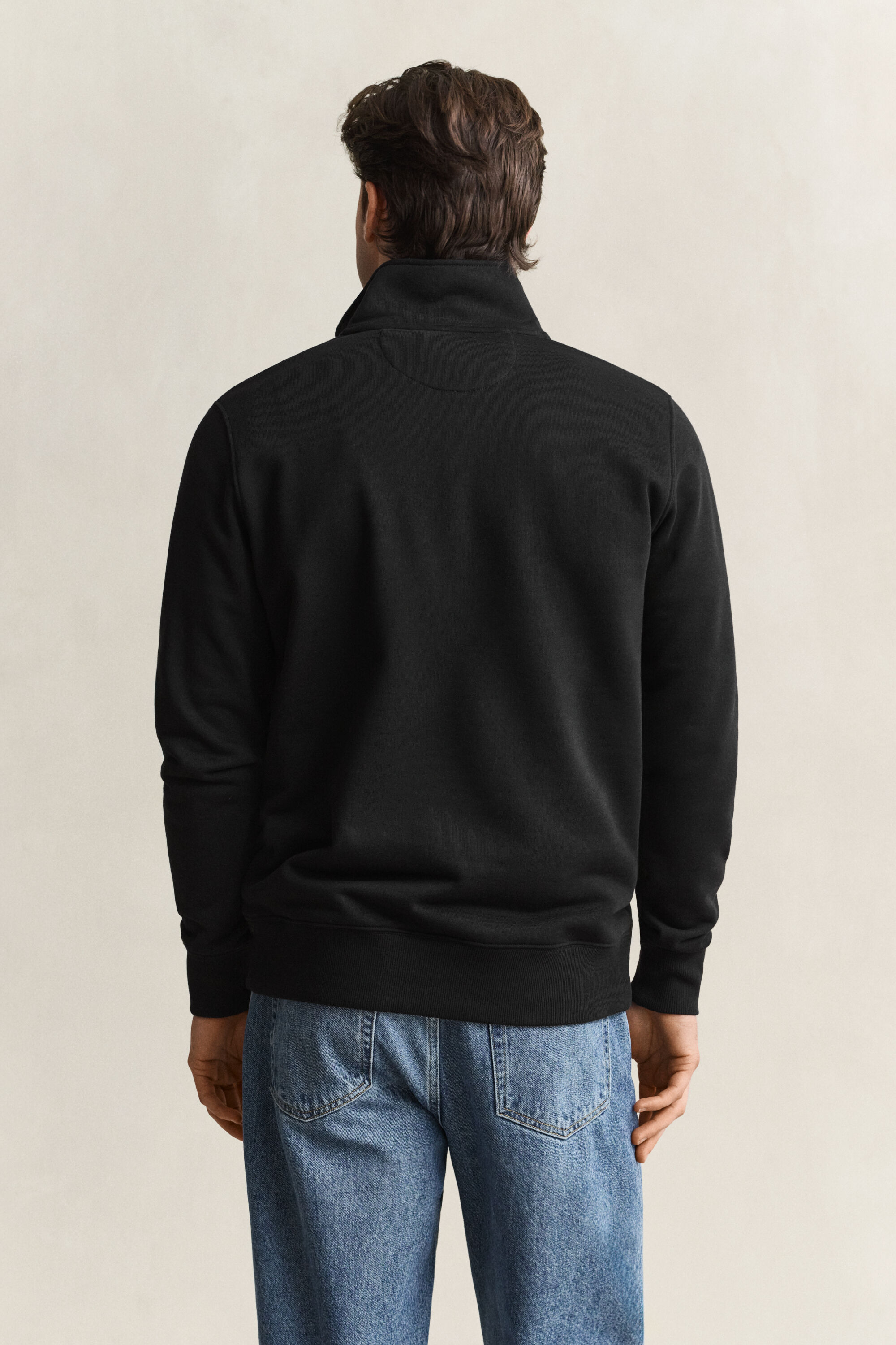 Shield Half-Zip Sweatshirt — BLACK