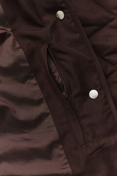 Fitted Quilted Coat — DEEP BROWN 3