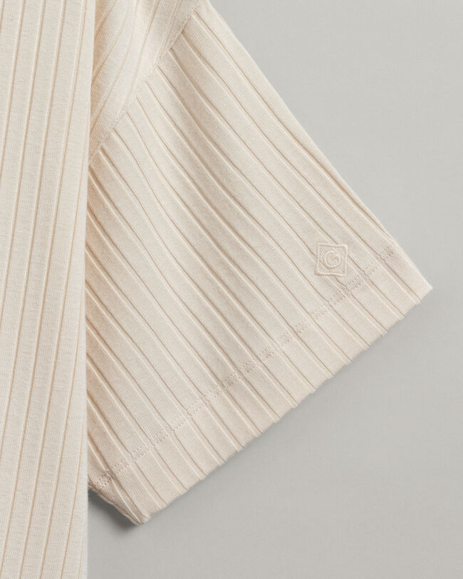 Detail Slit Long-Short Sleeve T-Shirt