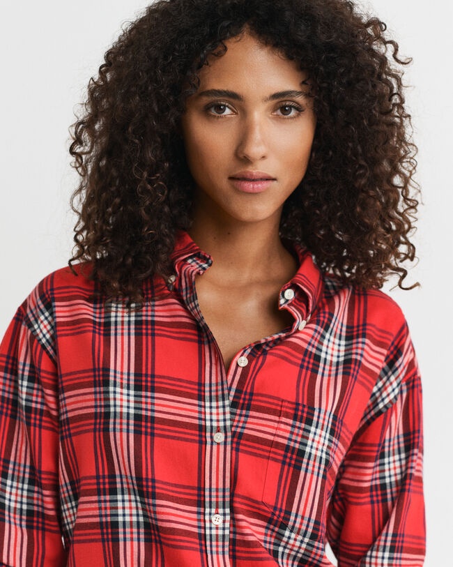 Relaxed Fit Checked Flannel Shirt