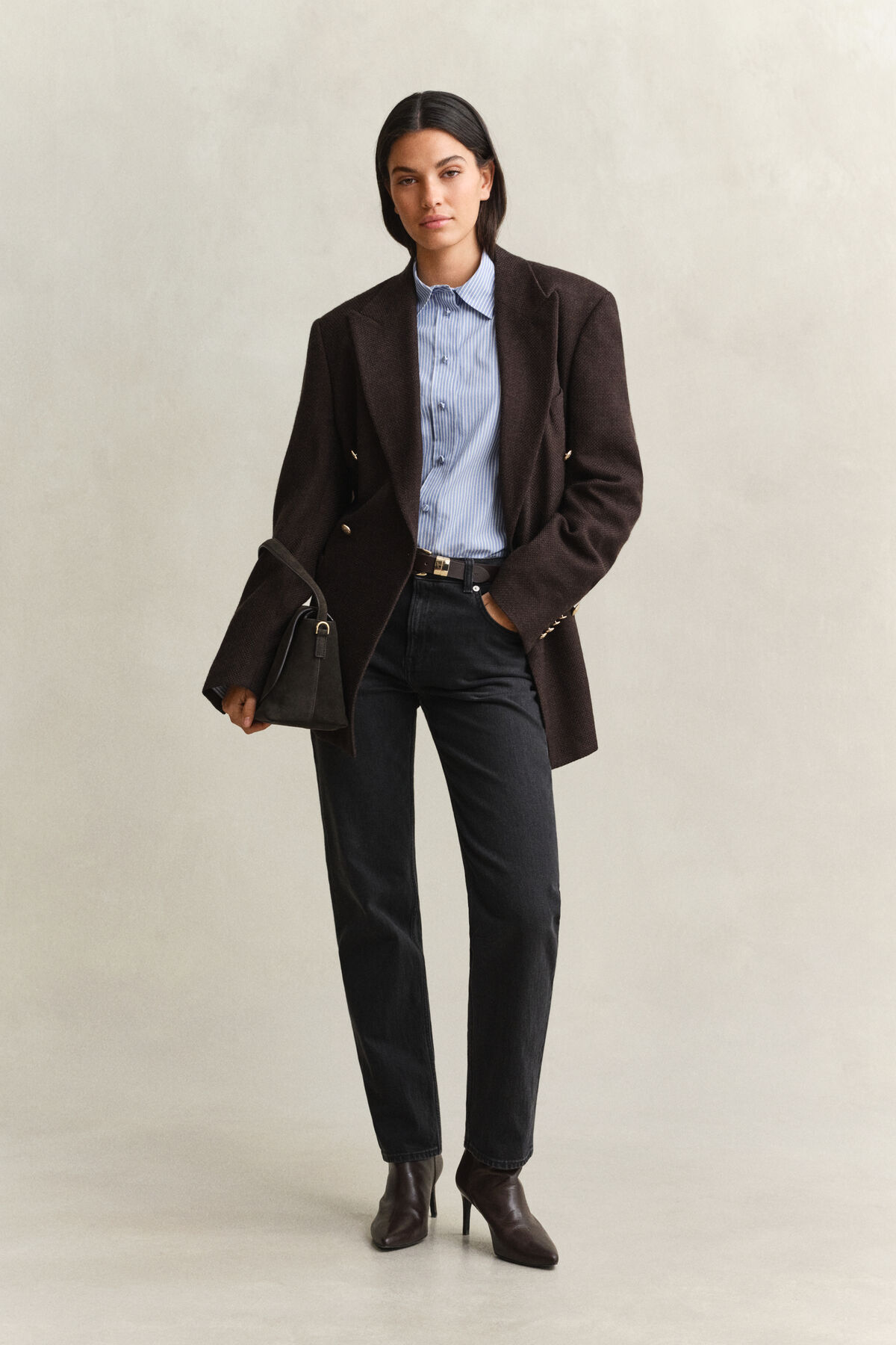 Striped Yoke Detail Shirt — MISTY LAVENDER