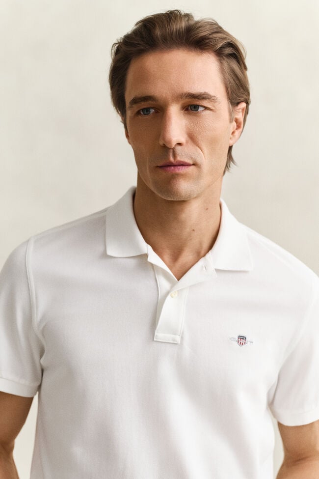 Regular Fit Shield Piqu&eacute; Polo Shirt