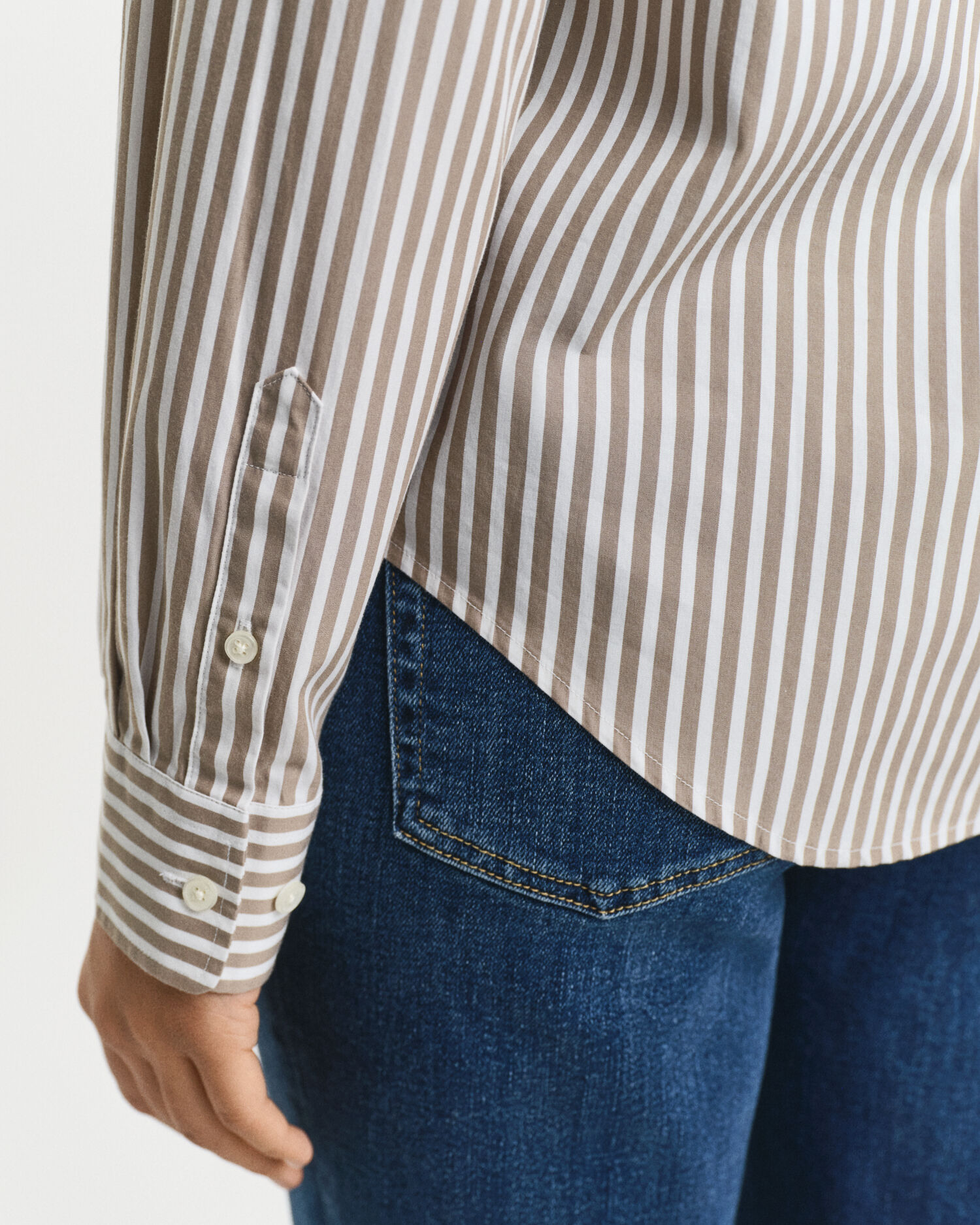 Regular Fit Classic Striped Poplin Shirt - GANT