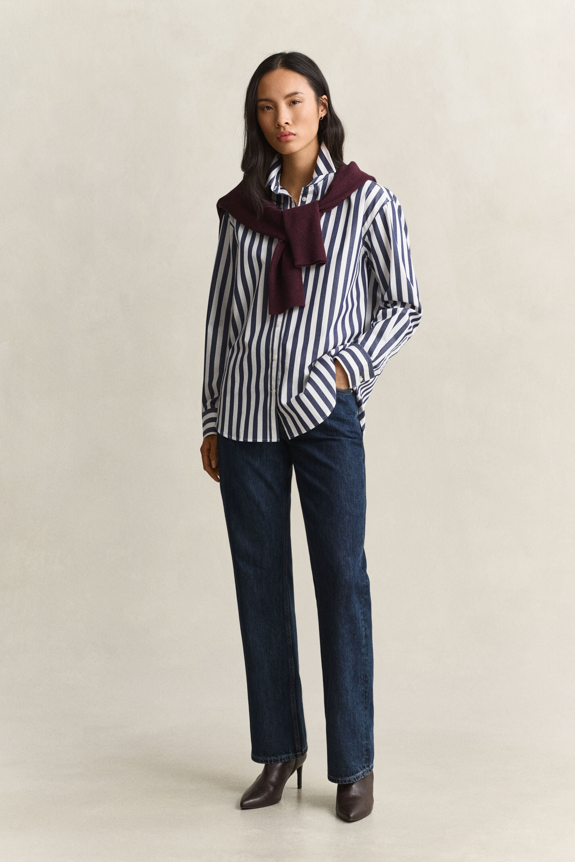 Relaxed Striped Poplin Shirt