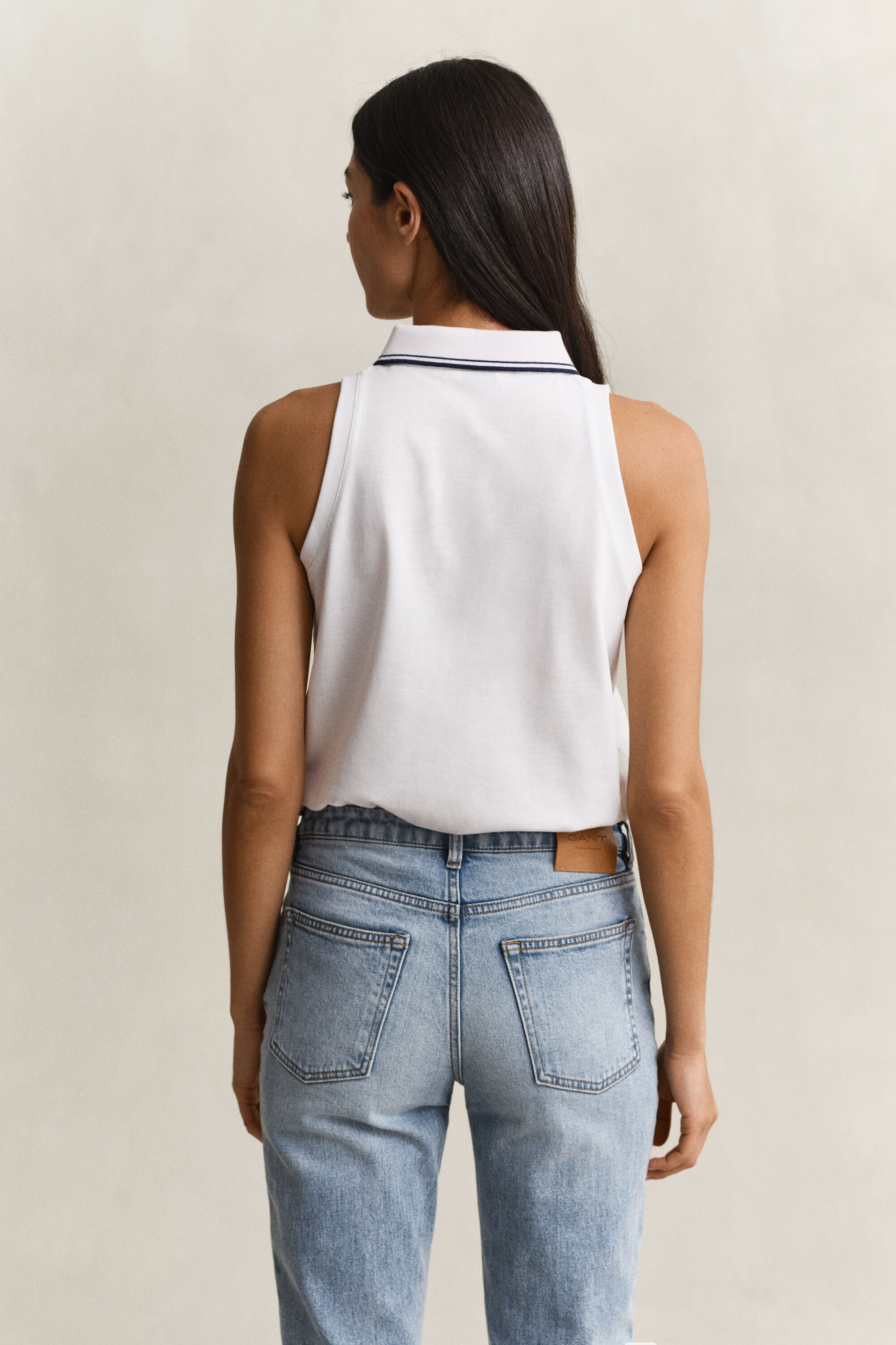 Sleeveless Piqué Polo Shirt