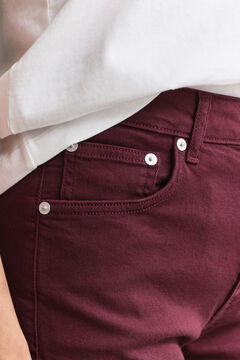 Slim Flared Color Jeans — DARKENED WINE 4