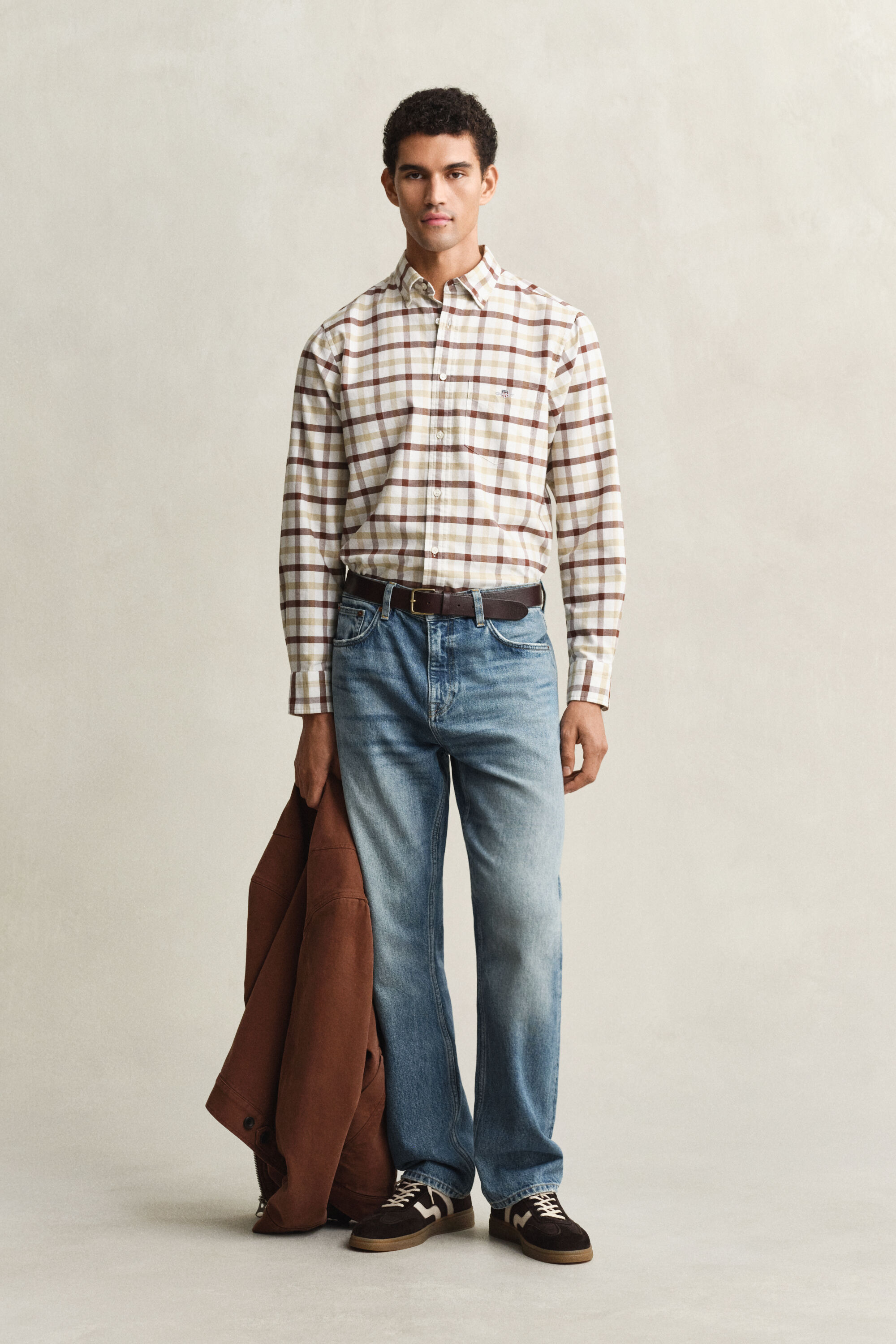 Regular Fit Checked Oxford Shirt