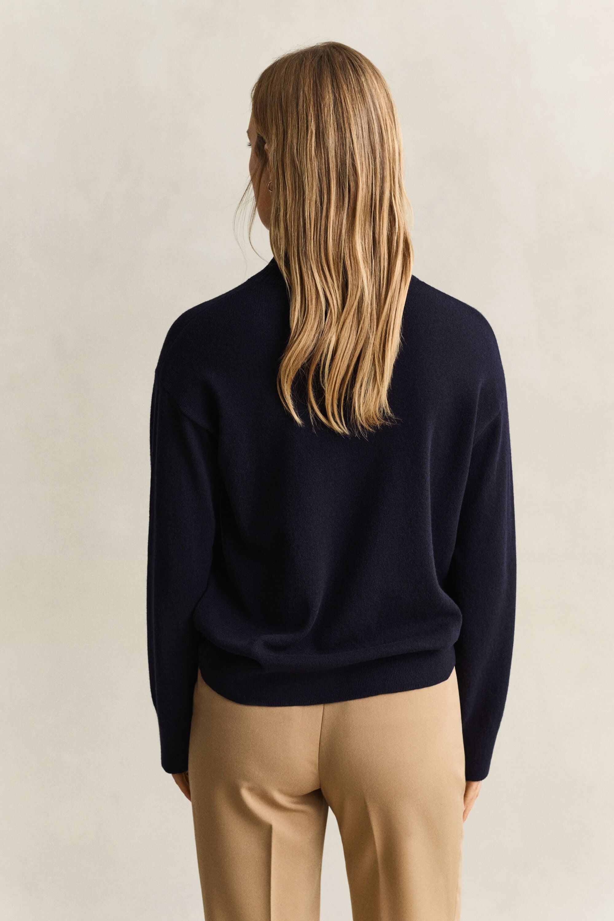 Superfine Lambswool Mock Neck Sweater