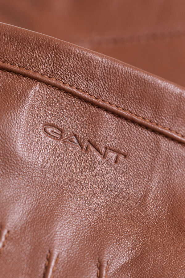 Cashmere Lined Lambskin Gloves — COGNAC