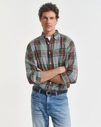 Relaxed Fit Lightweight Checked Twill Shirt