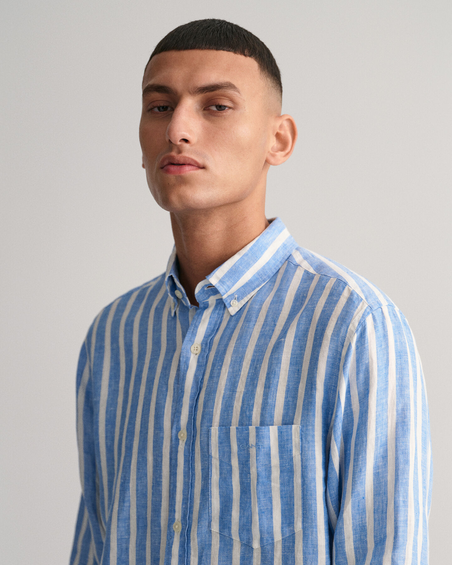 Regular Fit Wide Striped Linen Shirt - GANT