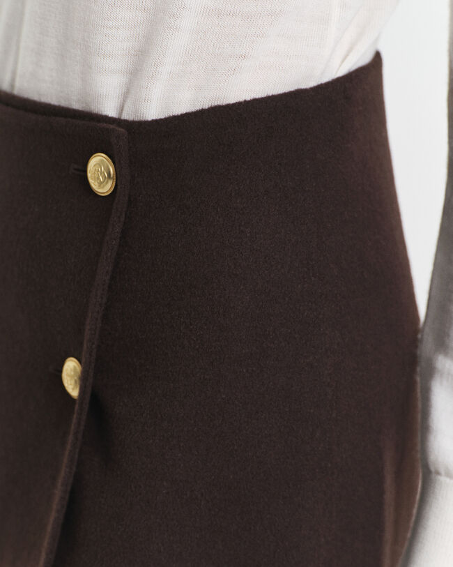 Midi Handstitched Wrap Skirt