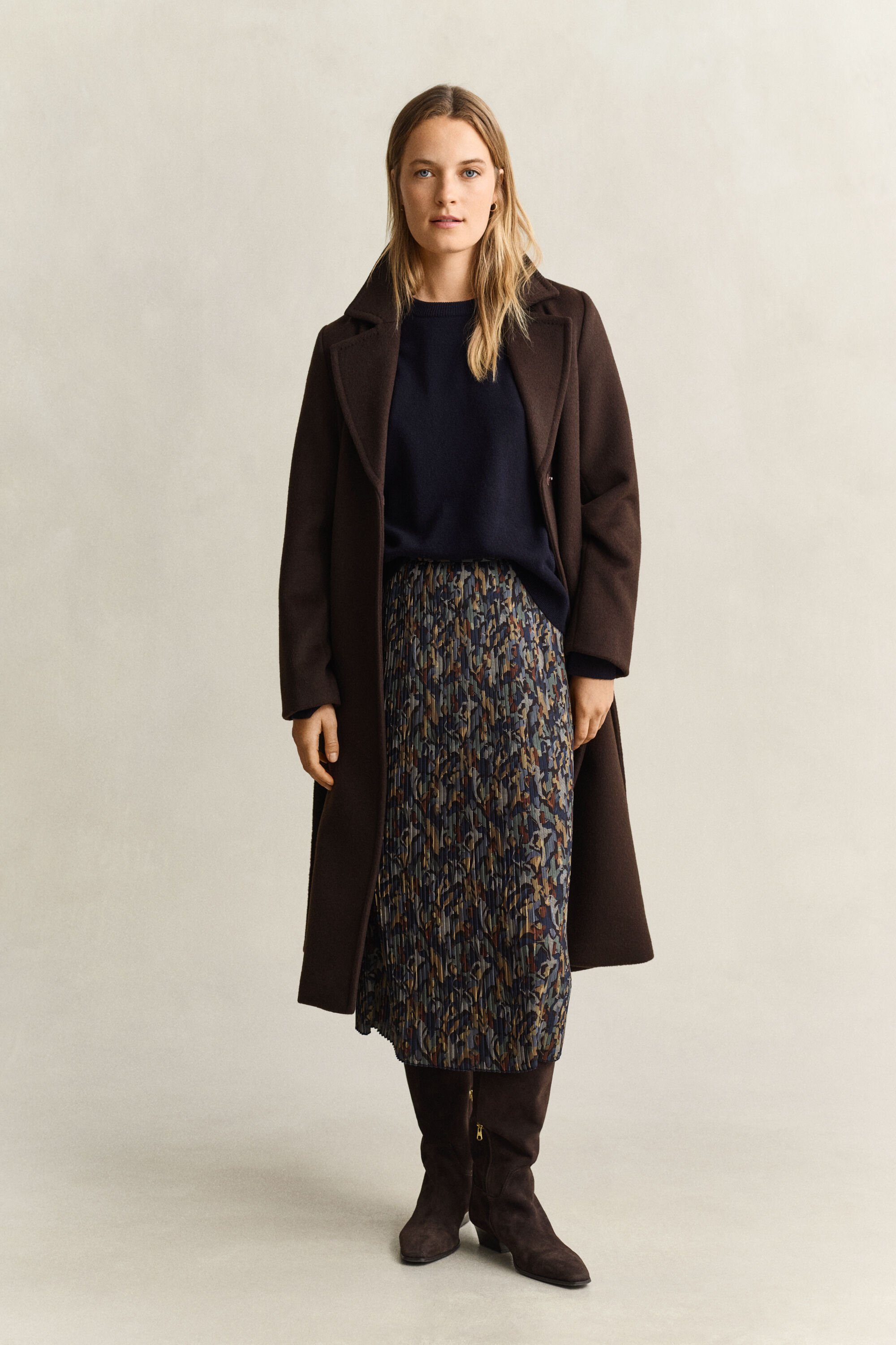 Printed Pleated Skirt